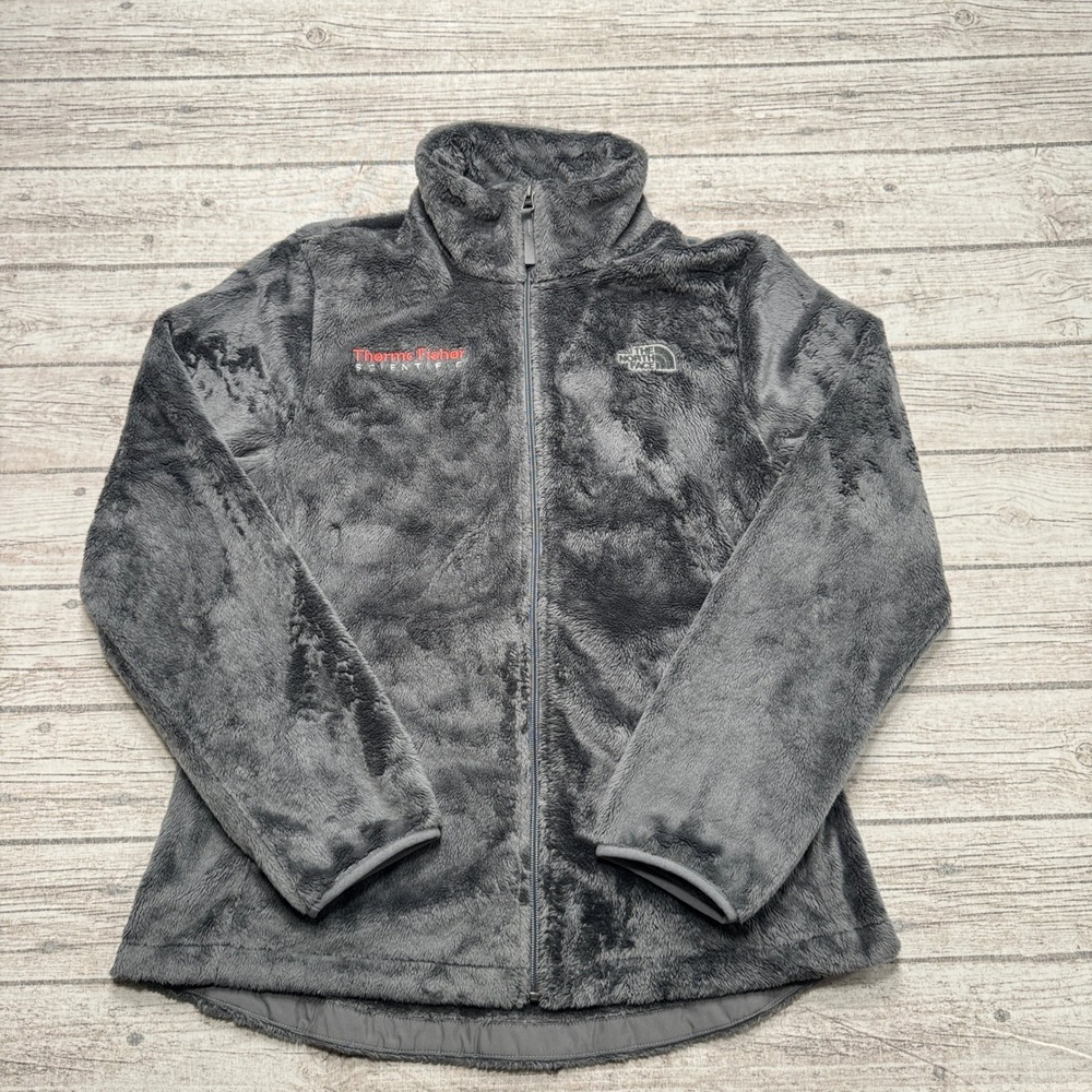 The North Face Osito Jacket Women's Large Gray Fleece Lined Mockneck Outdoor